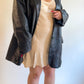 90s Black Leather Blazer (XXL-XXXL)