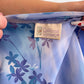 90s Blue Floral Backless Mini Slip Dress (S)