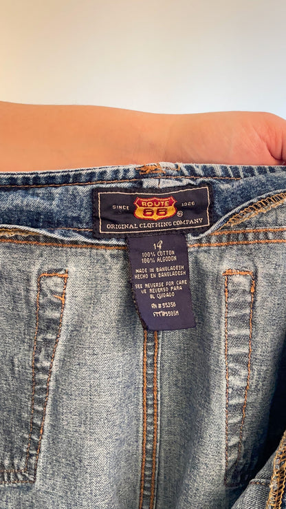 90s-00s Denim Low Rise Maxi Skirt (M/L)