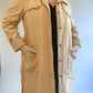 60s Sateen Tan Trench with Bling Buttons