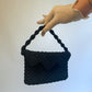 Vintage Black Macrame Mini Bag
