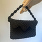 Vintage Black Macrame Mini Bag