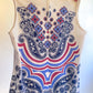 60s Psychedelic Paisley Print Sleeveless Top (L/XL)