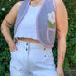 70s Floral Quilted Vest (XS/S)