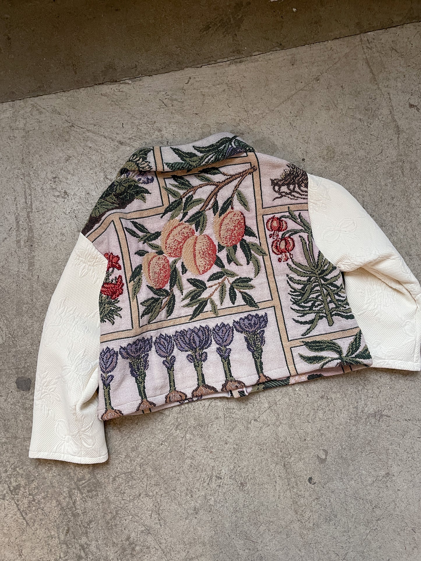 Handmade Fruit Print Tapestry Blanket Jacket